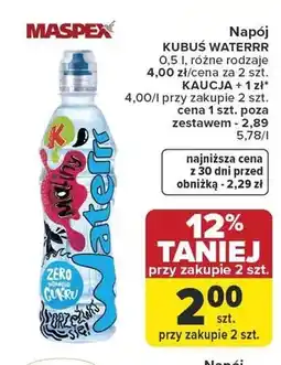 Carrefour Maspex Kubuś Waterrr Napój oferta