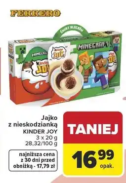 Carrefour Ferrero Kinder Joy Jajko z niespodzianką Minecraft oferta