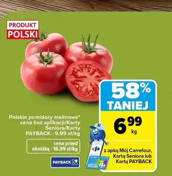 Carrefour Produkt Polski Pomidory malinowe oferta