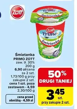 Carrefour Zott Primo Śmietanka oferta