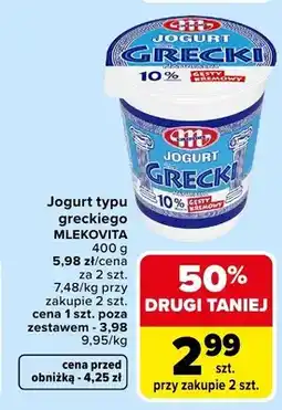 Carrefour Mlekovita Jogurt typu greckiego oferta