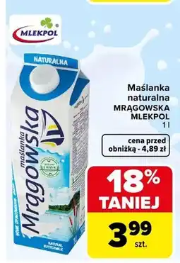 Carrefour Mlekpol Maślanka Mrągowska oferta