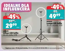 Biedronka Lampa LED Selfie GOLDLUX 26cm niska USB oferta