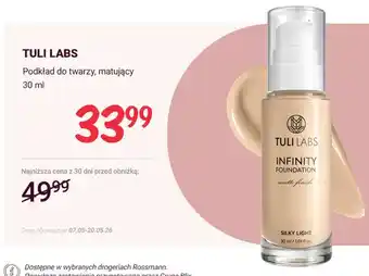 Rossmann Podkład do twarzy matujący TULI LABS Infinity Foundation oferta