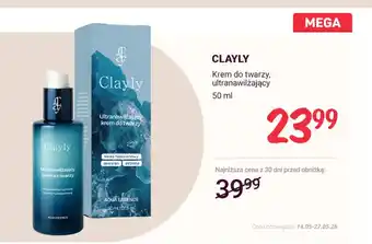 Rossmann Krem do twarzy ultranawilżający Clayly oferta