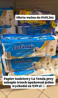 Dino Papier toaletowy La Venda miękki i wytrzymały 10-pak oferta