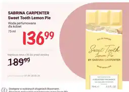 Rossmann Woda perfumowana dla kobiet SABRINA CARPENTER Sweet Tooth Lemon Pie oferta