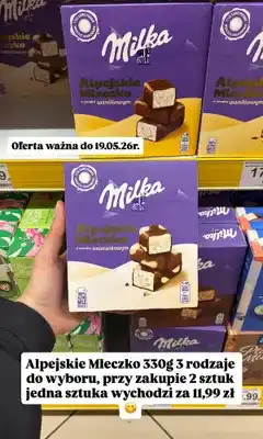 Dino Alpejskie Mleczko Milka o smaku waniliowym oferta