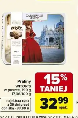 Carrefour Praliny WITOR'S w puszce oferta