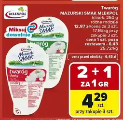 Carrefour Twaróg MAZURSKI SMAK MLEKPOL klinek oferta
