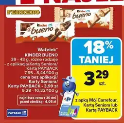Carrefour Wafelek Kinder Bueno White oferta