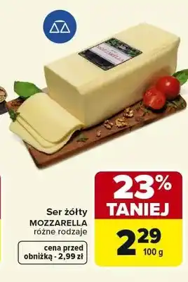 Carrefour Ser żółty MOZZARELLA oferta