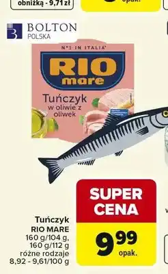Carrefour Tuńczyk Rio Mare w oliwie z oliwek oferta