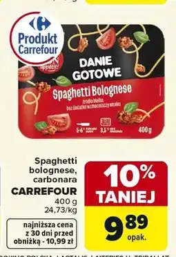 Carrefour Spaghetti carbonara Carrefour oferta