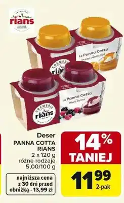 Carrefour Deser Panna Cotta Rians 2-pak oferta