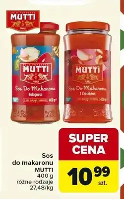 Carrefour Sos do makaronu Bolognese MUTTI oferta