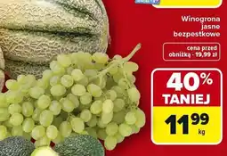 Carrefour Winogrona jasne bezpestkowe oferta