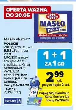 Carrefour Masło ekstra Polskie oferta