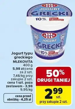 Carrefour Jogurt typu greckiego Mlekovita oferta