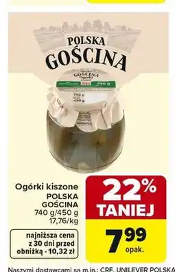 Carrefour Ogórki kiszone POLSKA GOŚCINA oferta