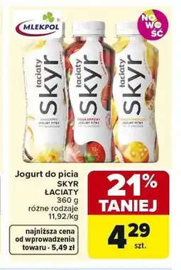 Carrefour Jogurt do picia Skyr Łaciaty waniliowy oferta