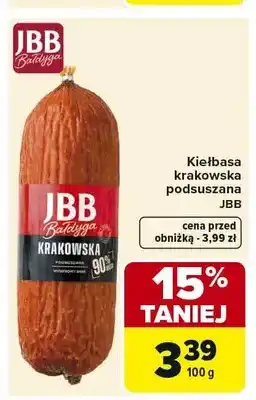 Carrefour Kiełbasa krakowska podsuszana JBB oferta