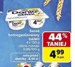 Carrefour Serek homogenizowany Danio 4-pak oferta