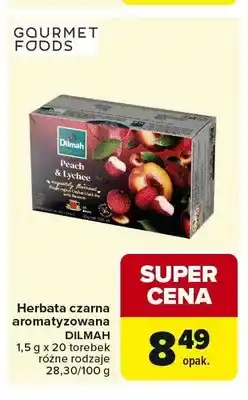 Carrefour Herbata czarna aromatyzowana Dilmah Peach & Lychee 20-pak oferta