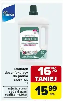 Carrefour Dodatek dezynfekujący do prania Sanytol oferta
