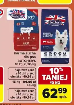 Carrefour Karma sucha dla psa Butcher's z wołowiną oferta