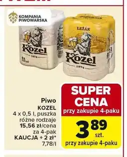 Carrefour Piwo Kozel Ležák 4-pak oferta