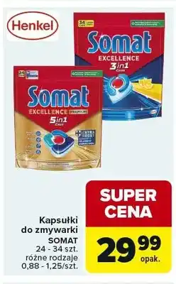 Carrefour Kapsułki do zmywarki Somat Excellence Premium 5in1 oferta