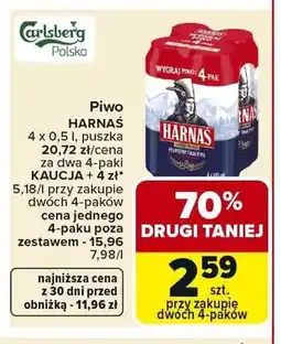 Carrefour Piwo Harnaś 4-pak oferta