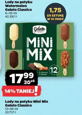 Netto Lody na patyku Mini Mix Gelato Classico oferta