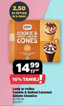 Netto Lody w rożku Cookie & Salted Caramel Gelato Classico oferta