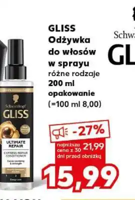 Kaufland GLISS Odżywka do włosów w sprayu oferta