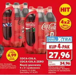 Kaufland COCA-COLA, COCA-COLA ZERO Napój gazowany 4 x 2 l opakowanie oferta