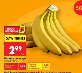 Biedronka Banany na wagę oferta