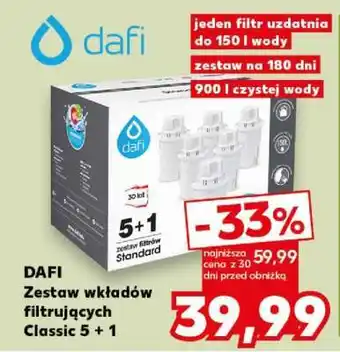 Kaufland DAFI Zestaw wkładów filtrujących Classic 5 + 1 oferta