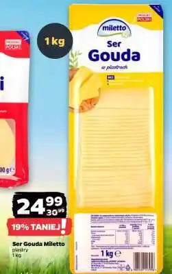 Netto Ser Gouda Miletto plastry 1 kg oferta