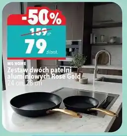 Biedronka Zestaw dwóch patelni aluminiowych Rose Gold oferta