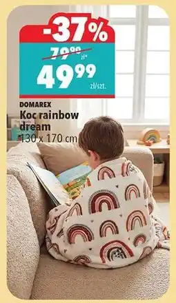 Biedronka Koc rainbow dream oferta