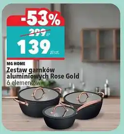 Biedronka Zestaw garnków aluminiowych Rose Gold oferta