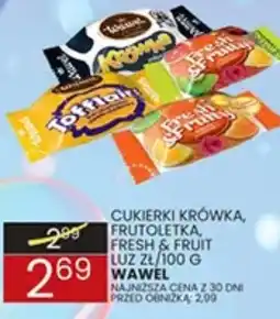 Wafelek Wawel Cukierki Krówka, Frutoletka, Fresh & Fruit oferta