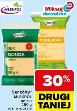 Carrefour Ser żółty MLEKPOL porcja oferta