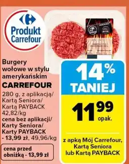 Carrefour Carrefour Burgery wołowe oferta