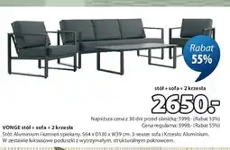 JYSK Vonge stół + sofa + 2 krzesła oferta
