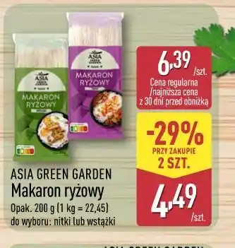 ALDI Asia green garden Makaron ryżowy oferta