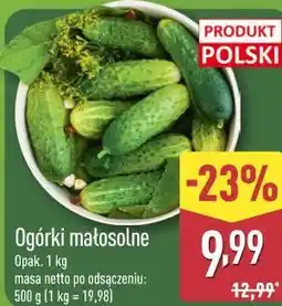 ALDI Ogórki małosolne oferta