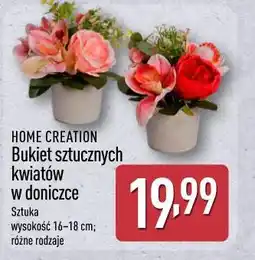 ALDI Bukiet sztucznych kwiatów w doniczce home creation oferta